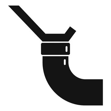 Spout gutter icon, simple style Stock Illustration