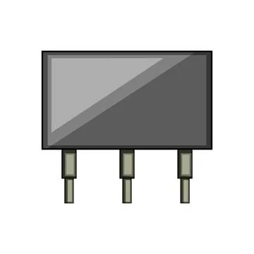 Spout microchip cartoon vector illustration Stock Illustration