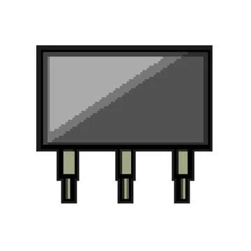 Spout microchip pixel art vector illustration 스톡 일러스트