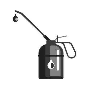 Spout oiler can applicator, used for fill lubricant oil into the rotate point of Ilustración de archivo