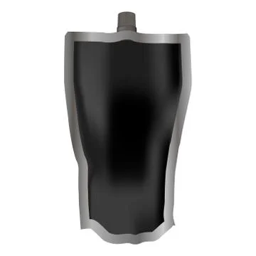 Spout pouch with cap. Realistic 3d Vector Illustrazione stock