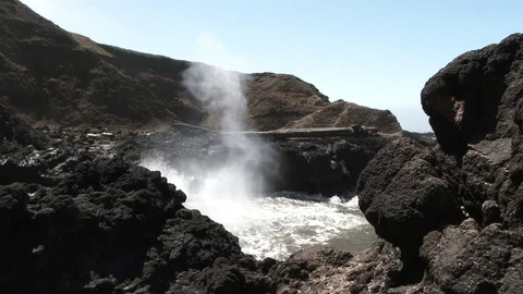 Spouting Horn High Tide Oregon Coast Stock Footage 79285405