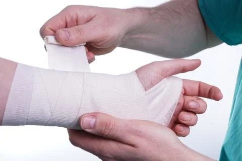 Sprained hand Stock Photos