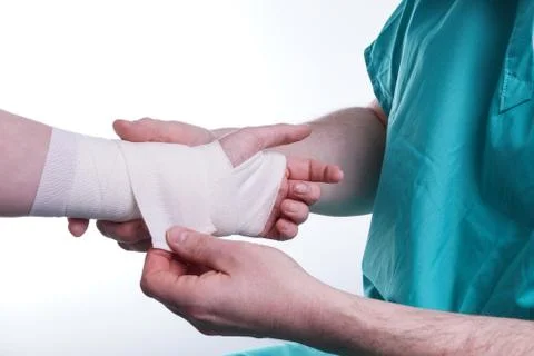 Sprained hand Stock Photos