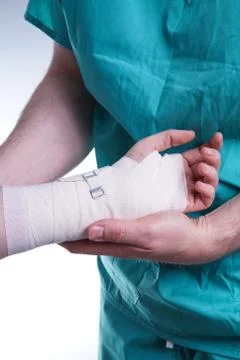Sprained hand Stock Photos