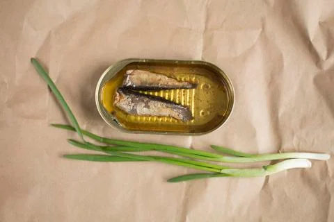 Sprats in a tin Stock Photos
