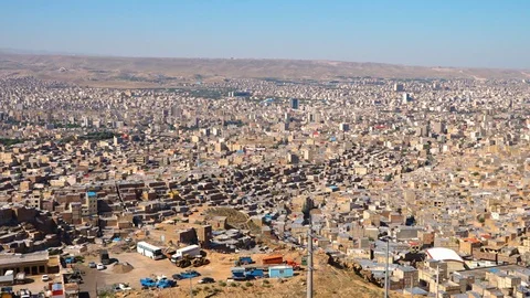 Sprawling city of Tabriz, Iran Vídeo Stock 100804644