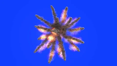 Sprawling explosion  ES4 Stock Footage 116433244