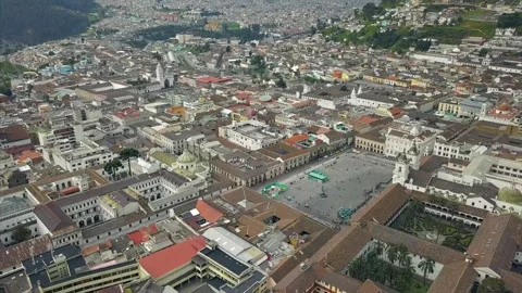 Sprawling view of Quito Ecuador Stock Footage 141697383