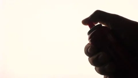 Spray aerosol on a white background. Stock Footage 137374193