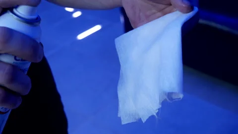 Spray and napkin Stock Footage 192858566