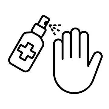 Spray antiseptic for hands Stock Illustration