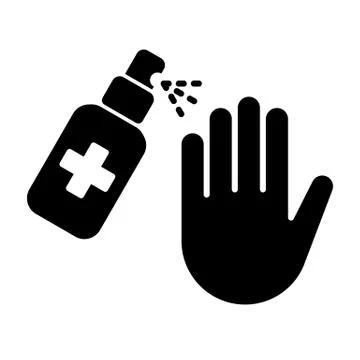 Spray antiseptic for hands Stock Illustration