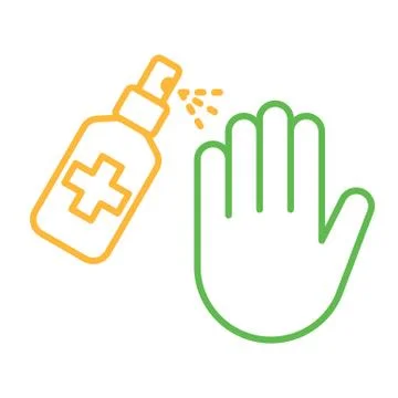 Spray antiseptic for hands Stock Illustration