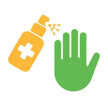 Spray antiseptic for hands Stock Illustration