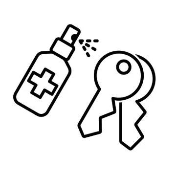 Spray antiseptic for keys Stock Illustration