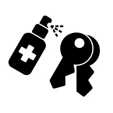 Spray antiseptic for keys Stock Illustration