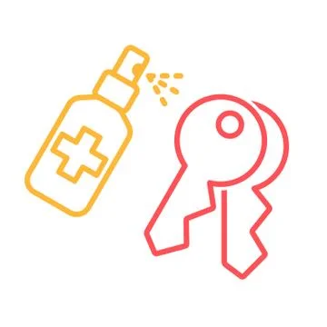 Spray antiseptic for keys Stock Illustration