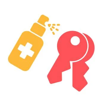 Spray antiseptic for keys Stock Illustration