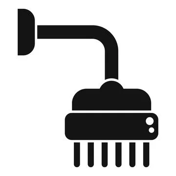 Spray bath drops icon simple vector. Shower head Stock Illustration
