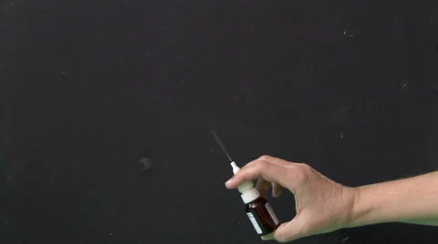 Spray on a black background Video stock 59113799