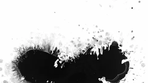 Spray black paint on alpha channel Stock Footage 100864847