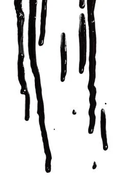 Spray of black paint Stock Photos