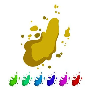 Spray blood splatter cartoon vector graphic Stock Illustration