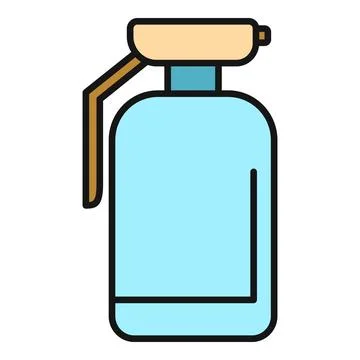 Spray bottle creating a fine mist icon Stock Illustration