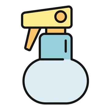 Spray bottle creating mist for cleaning and hygiene Ilustración de archivo
