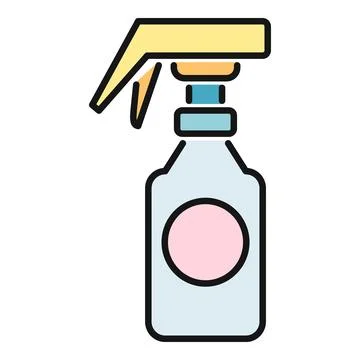 Spray bottle creating mist for cleaning and hygiene Stock Illustration
