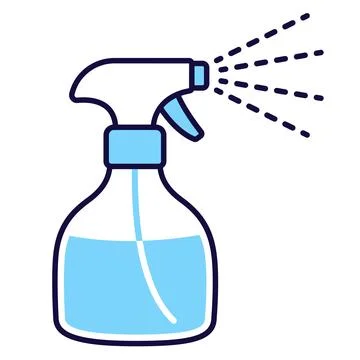 Spray bottle doodle line icon Stock Illustration