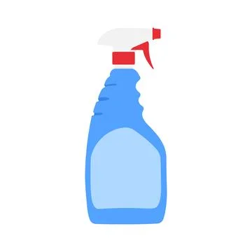 Spray Bottle Flat Illustration. Clean Icon Design Element on Isolated White.. Illustrazione stock