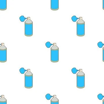 Spray bottle with gas cloud pattern seamless vector Stock Illustration