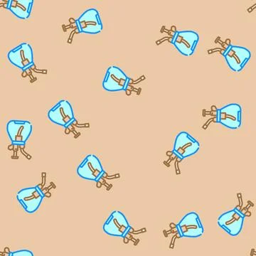 Spray bottle glass package vector seamless pattern Stock Illustration