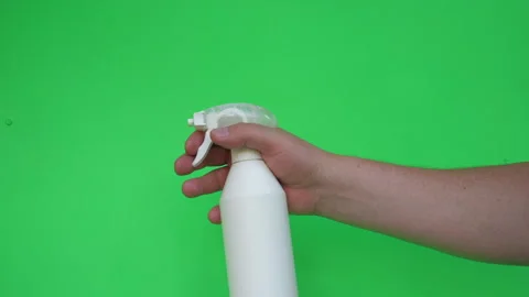 Spray Bottle on Green Screen Chroma Key Pt3 of 14 Stock Footage 241154149