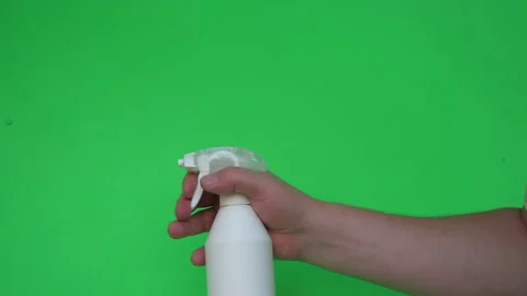 Spray Bottle on Green Screen Chroma Key Pt8 of 14 Stock Footage 241174919
