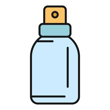 Spray bottle icon in flat design style on white background Stock Illustration