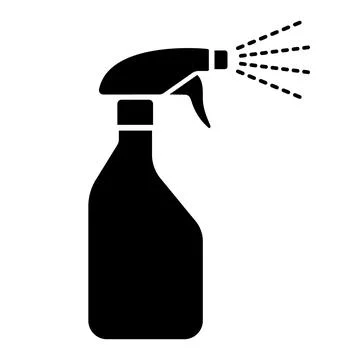 Spray bottle icon in flat style. Stock Illustration
