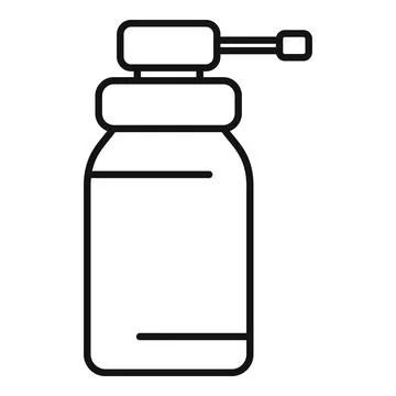 Spray bottle icon outline vector. Shield resistance potion Stock Illustration