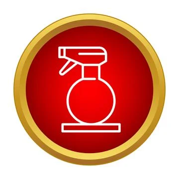 Spray bottle icon representing cleaning and sanitizing Stock Illustration