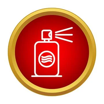 Spray bottle icon representing cosmetic aerosol fragrance product Stock Illustration