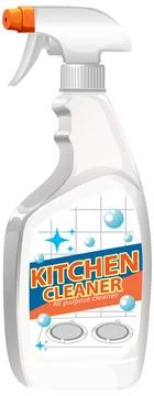 Spray Bottle of Kitchen Surface Cleaner Vector Illustration Stock Illustration
