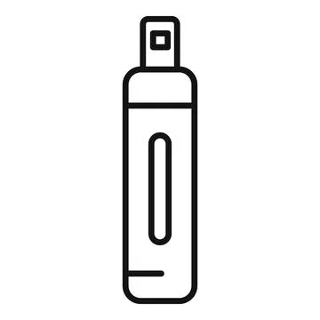 Spray bottle line icon vector Ilustração Stock