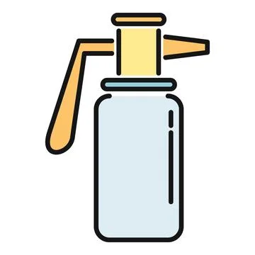 Spray bottle manual pump icon for cleaning liquids Ilustración de archivo