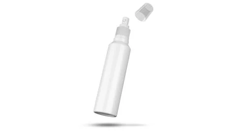 Spray bottle mockup pump type white color for insert brand label , for medica Stock Photos