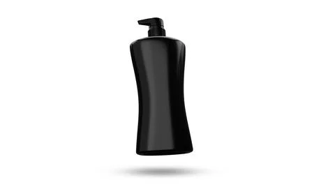 Spray bottle mockup pump type black color for insert brand label , for medica Foto stock