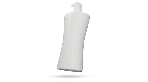 Spray bottle mockup pump type white color for insert brand label , for medica Stock Photos