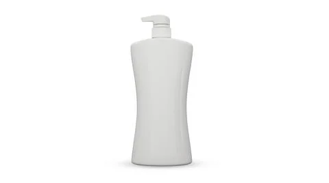 Spray bottle mockup pump type white color for insert brand label , for medica Stock-Fotos
