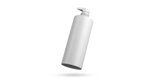 Spray bottle mockup pump type white color for insert brand label , for medica Foto stock